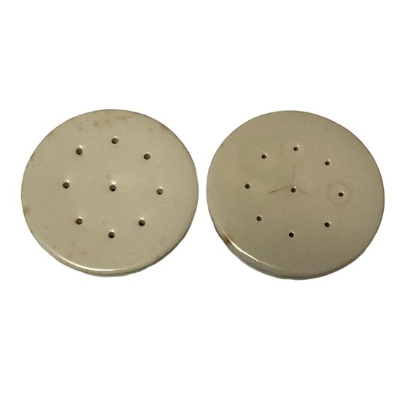 Vintage Weave Pattern Ceramic Salt Pepper Shakers MCM Mid Century Modern - Picture 5 of 6